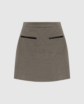 PROENZA SCHOULER Judith brown melange skirt with linen R2435004AY185