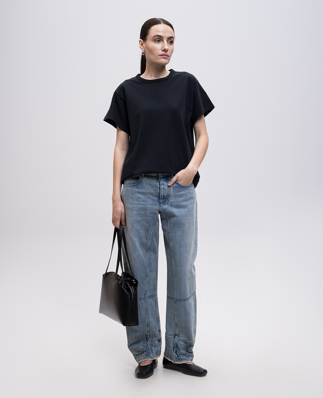 Blue jeans with a worn effect Jil Sander 2