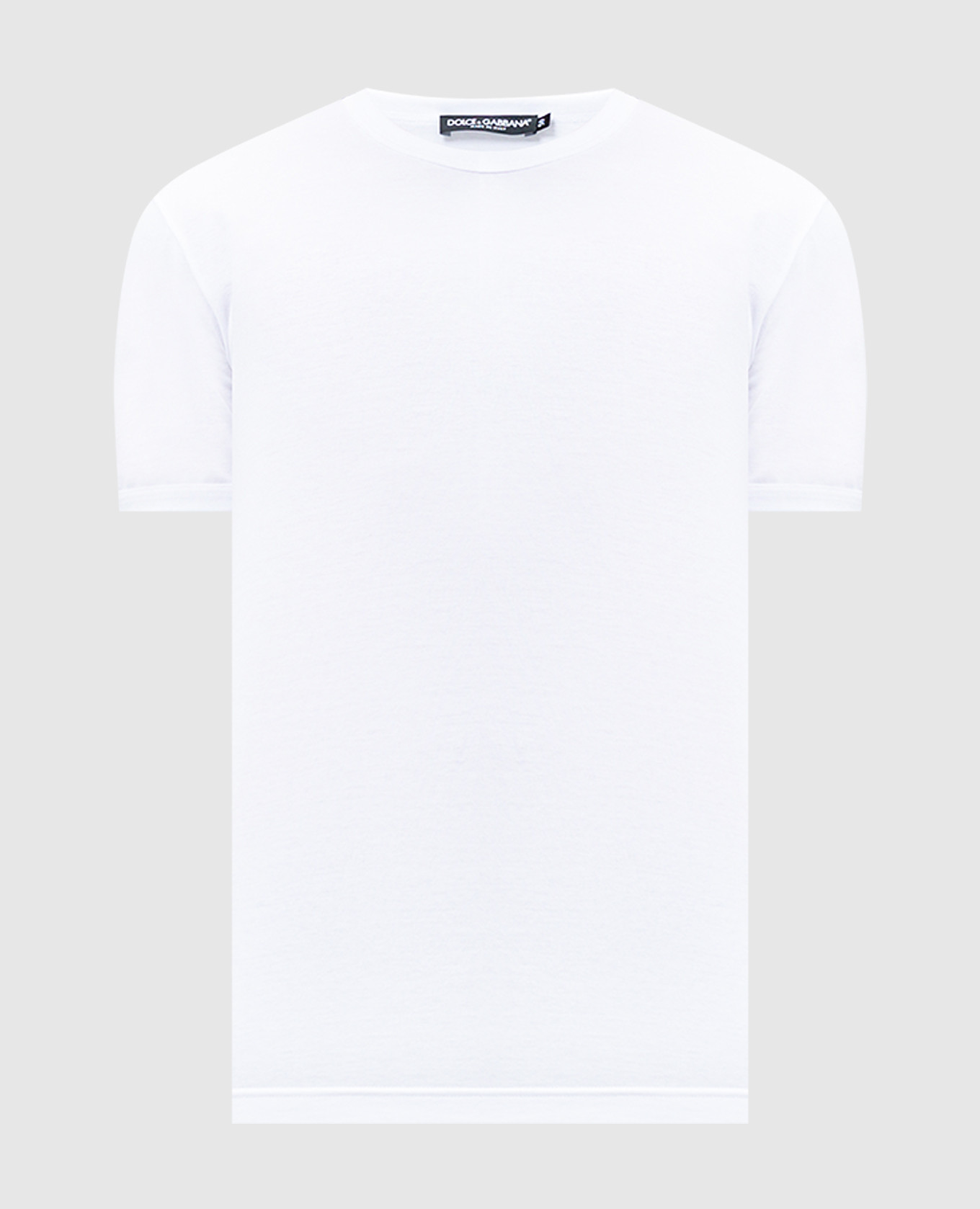 White t-shirt with logo patch Dolce&Gabbana
