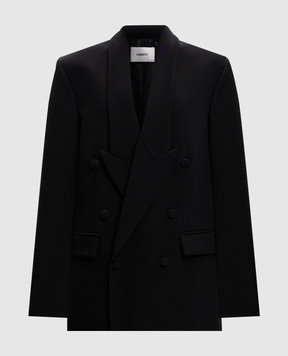 Coperni Chaqueta cruzada negra COPV58BISF3004