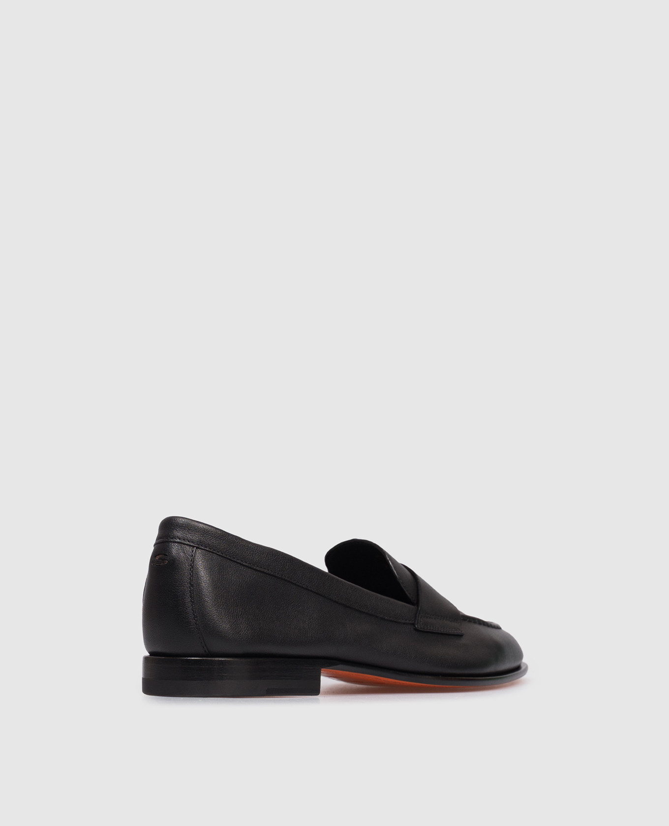 

Black leather loafers Santoni