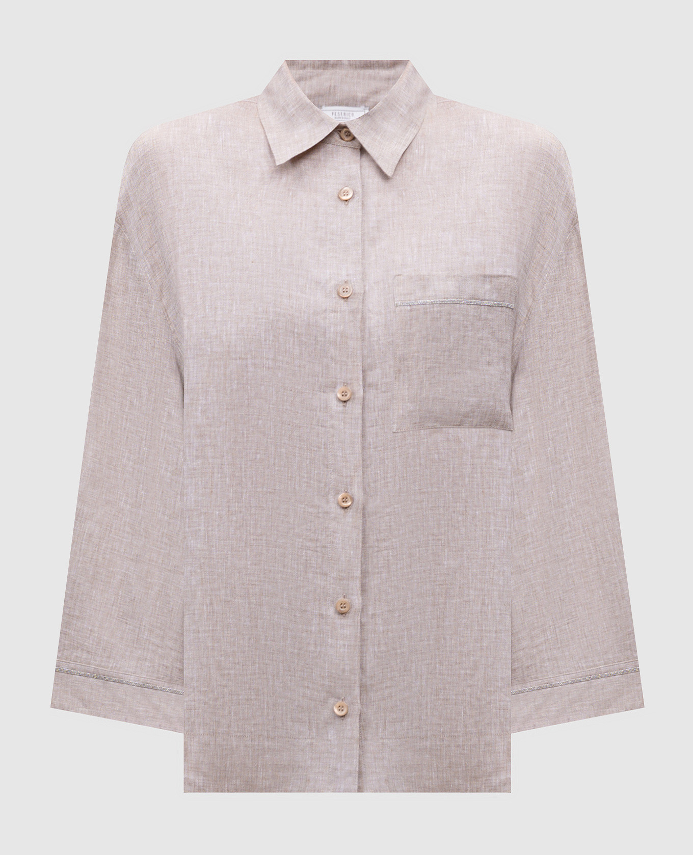 

Beige linen shirt Peserico