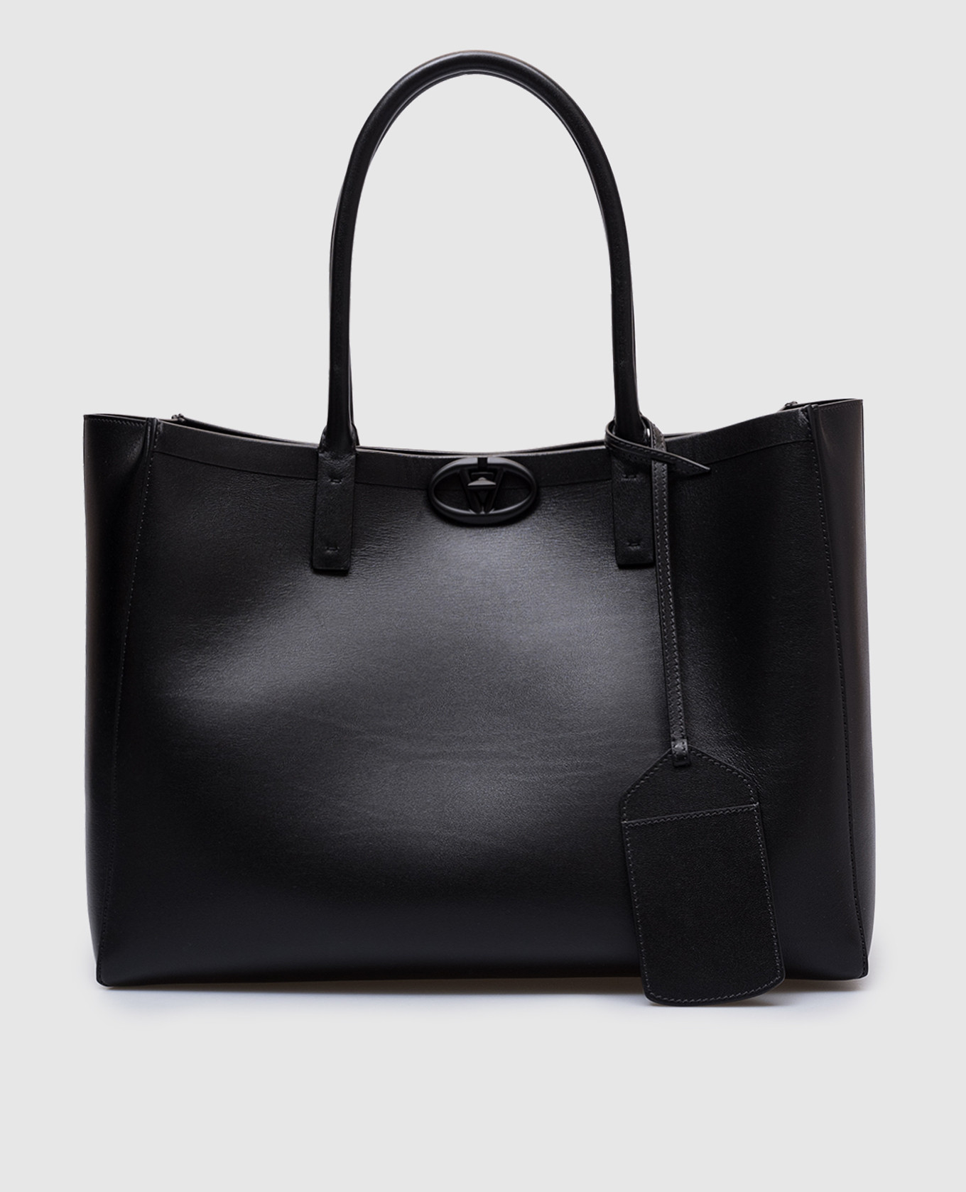 

Black leather tote bag VLOGO LOCKER Valentino