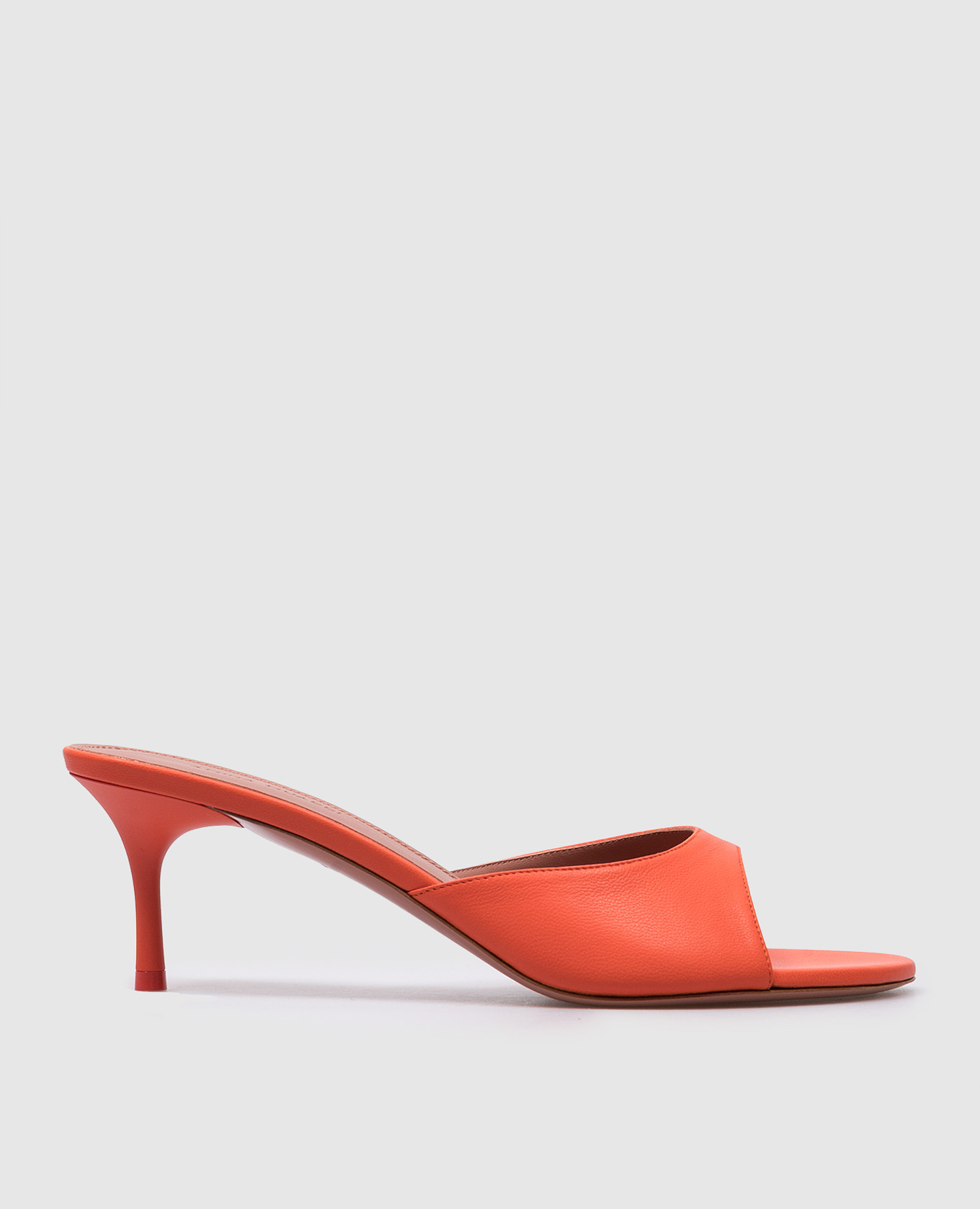 

Jeanne orange leather mules Amina Muaddi