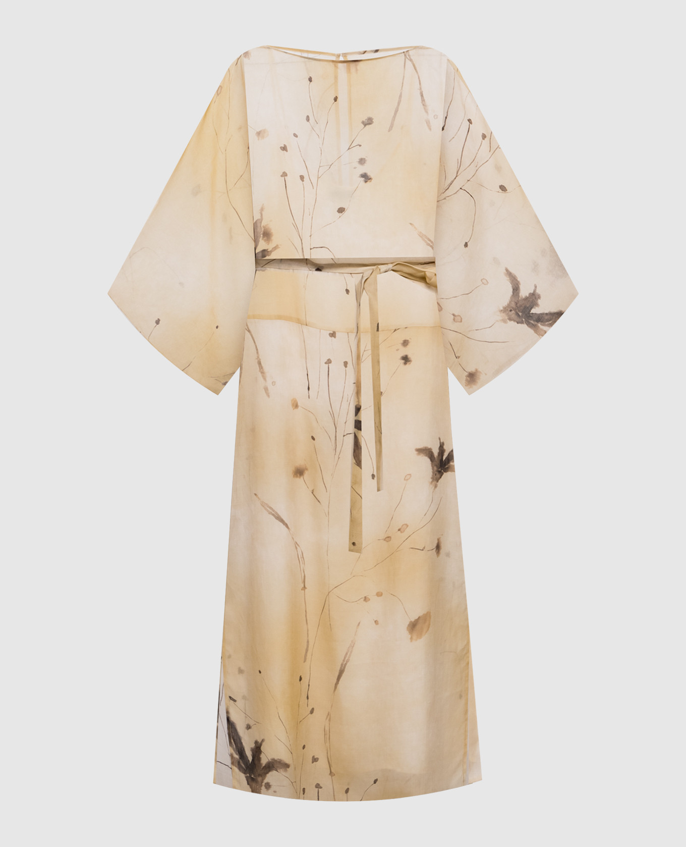 

Yellow floral print maxi dress Peserico