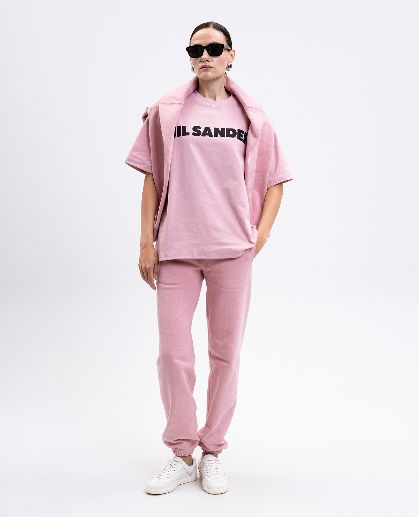 

Pink T-shirt with logo print Jil Sander