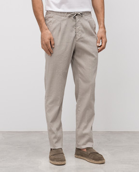 Enrico Mandelli Gray linen pants GYM02B5654