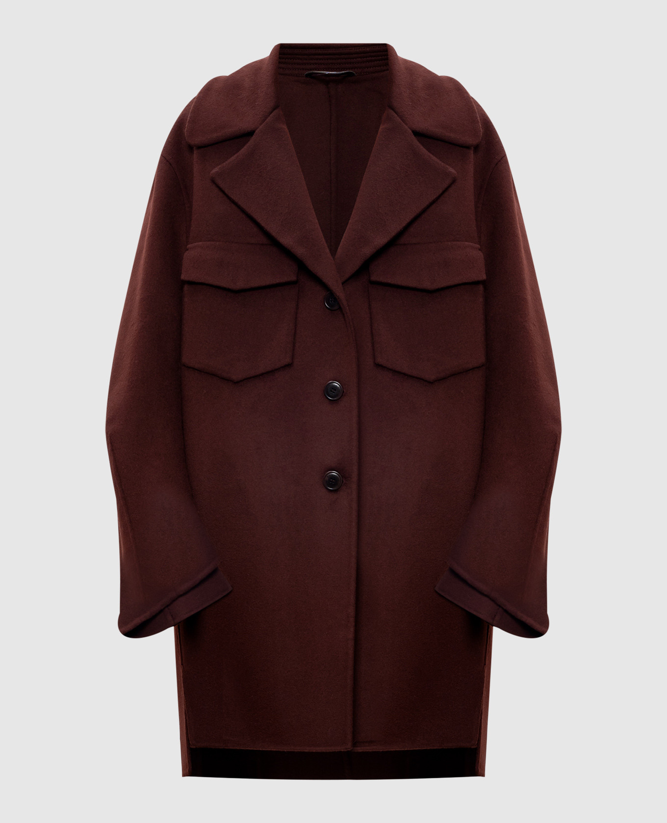 Ermanno Scervino Brown coat made of wool