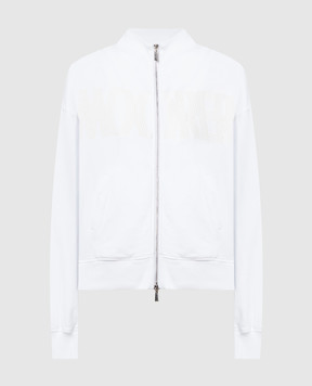 MooRER White ROSETTA sports jacket with logo embroidery ROSETTASFT