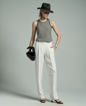 Brunello Cucinelli Striped top with monil chain ML929EH820