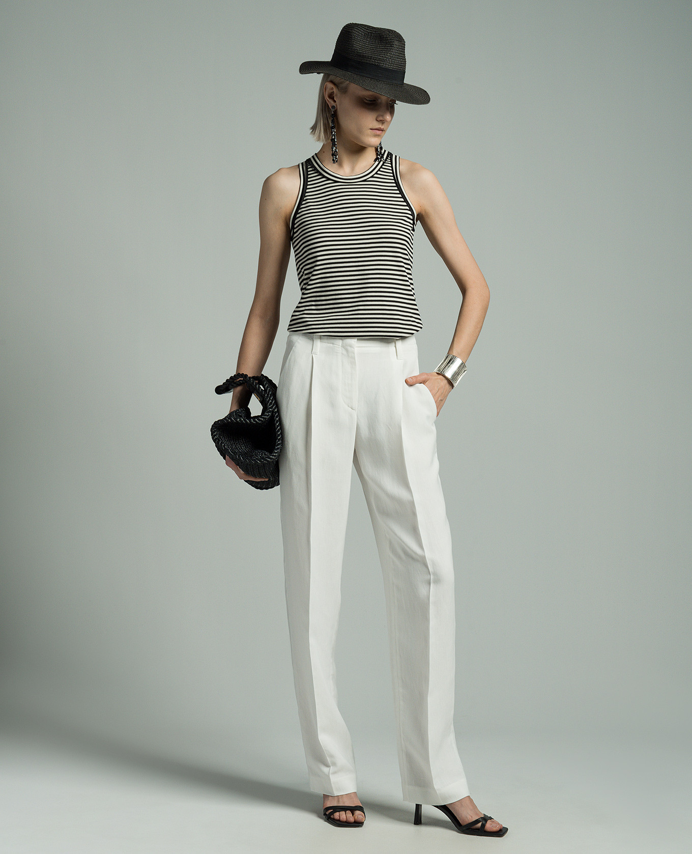 Striped top with monil chain Brunello Cucinelli 2