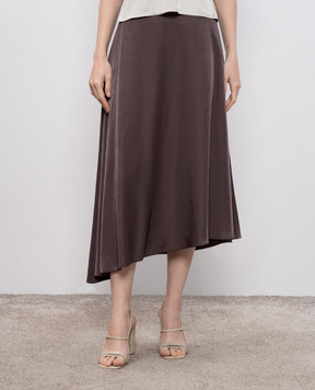 Peserico Brown midi skirt P0509306644