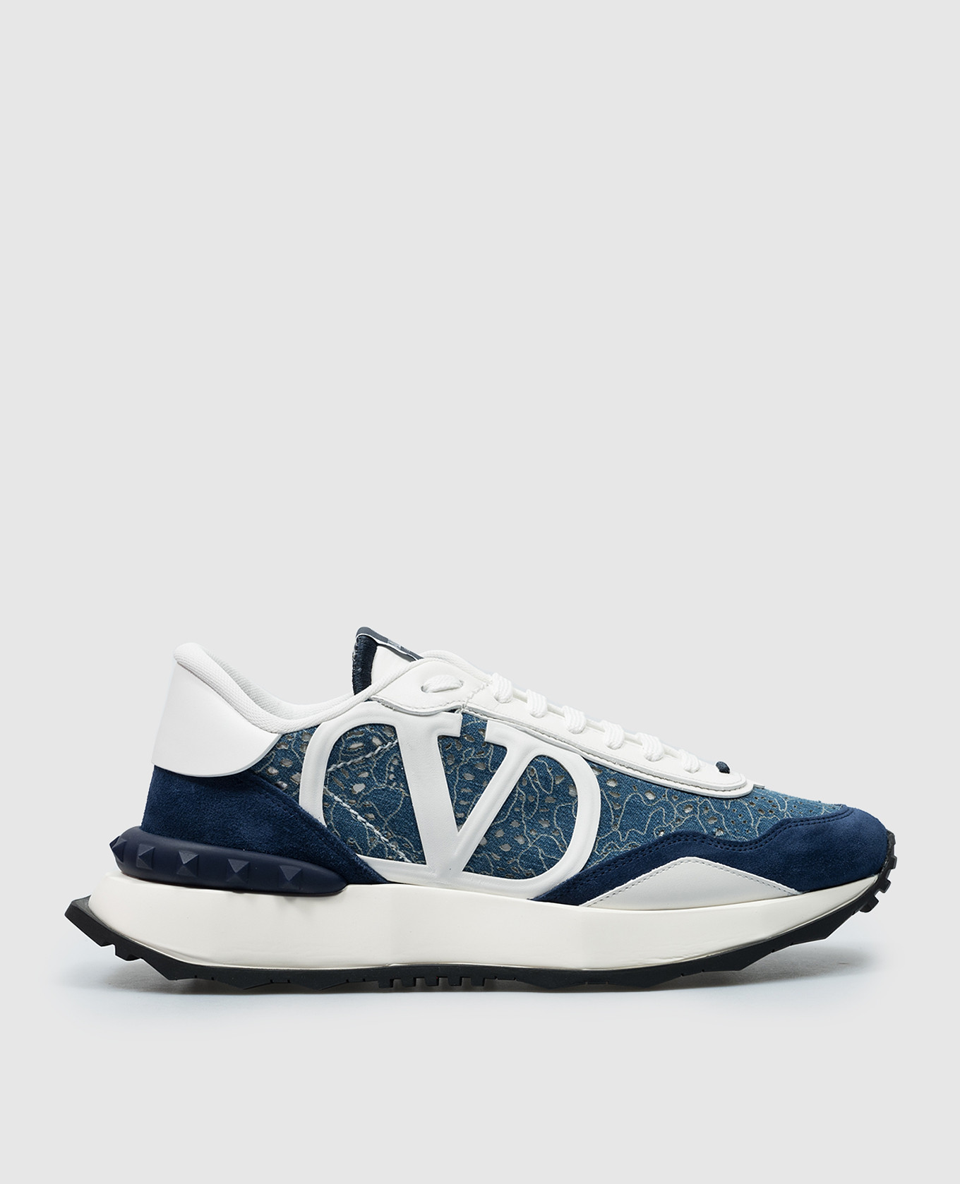 

Blue lacerunner combination sneakers with VLogo logo Valentino