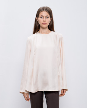 Lou Lou Studio ADALYN beige silk blouse ADALYN