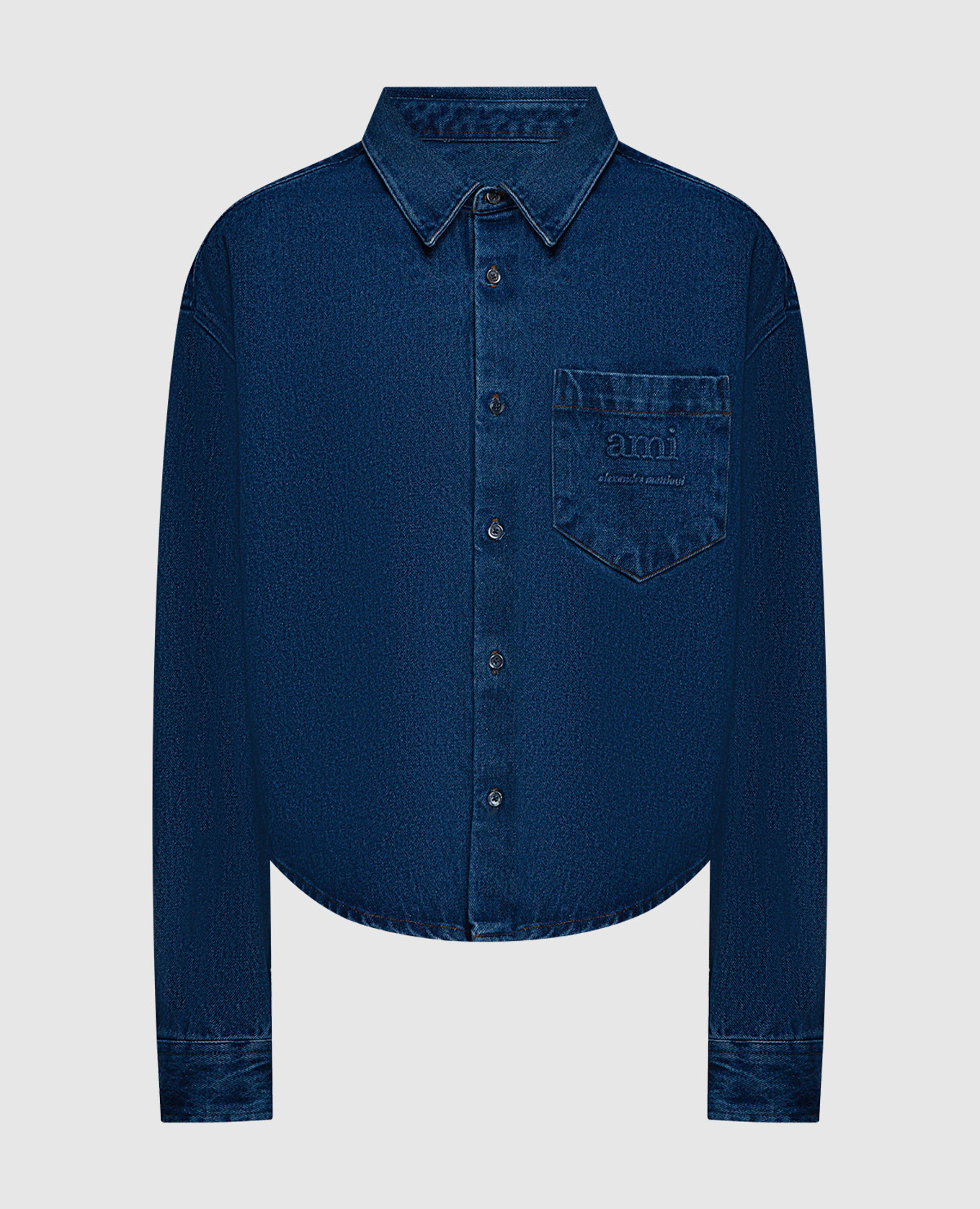 

Blue denim jacket with logo Ami Paris