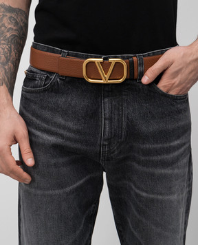 Valentino Vlogo Reversible Leather Belt 6Y2T0T46VBC