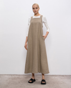 Intoca Beige linen dress 251LIVASDRL1002