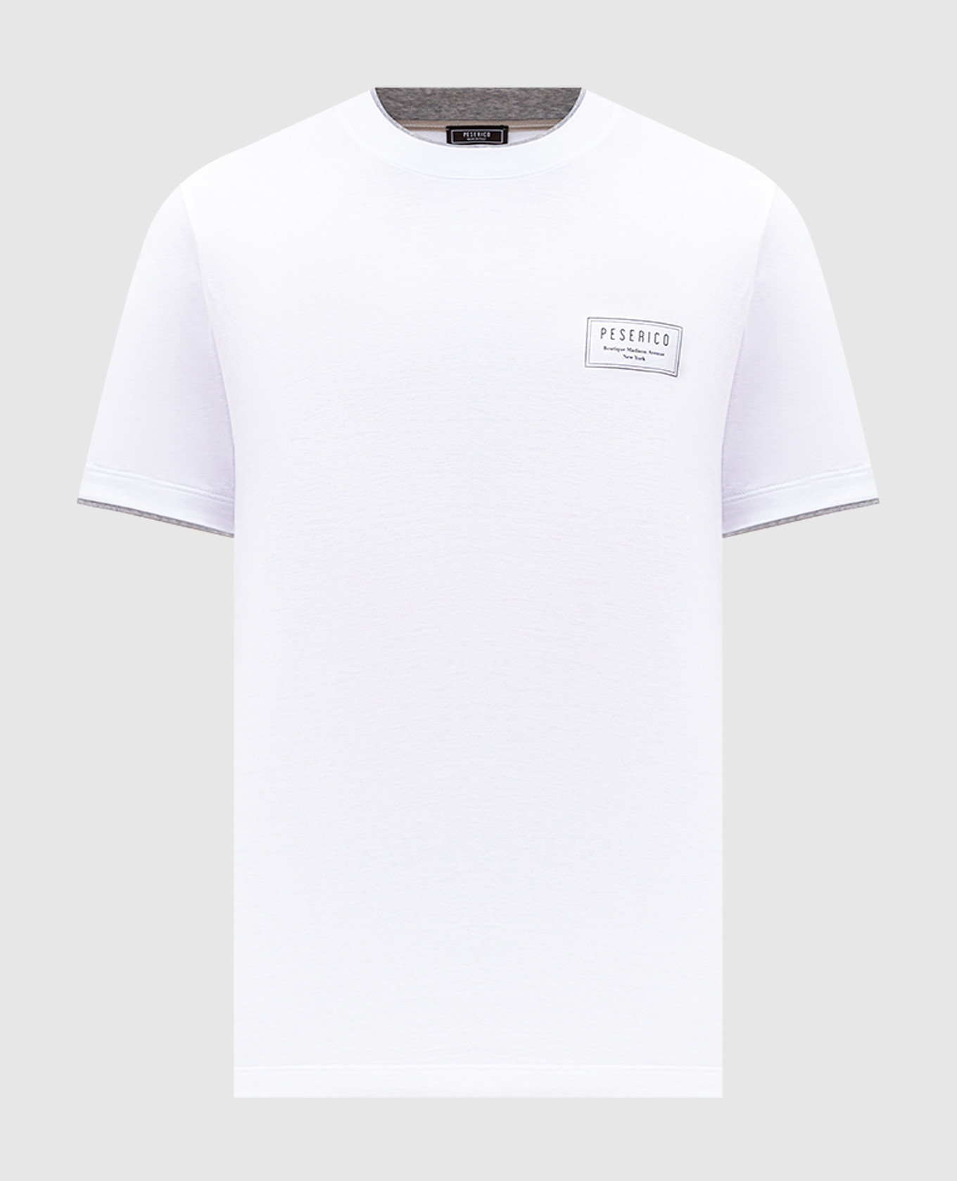 

White T-shirt with logo print Peserico