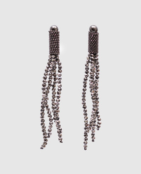 Peserico Gray earrings with a monil chain S35440C0CC445