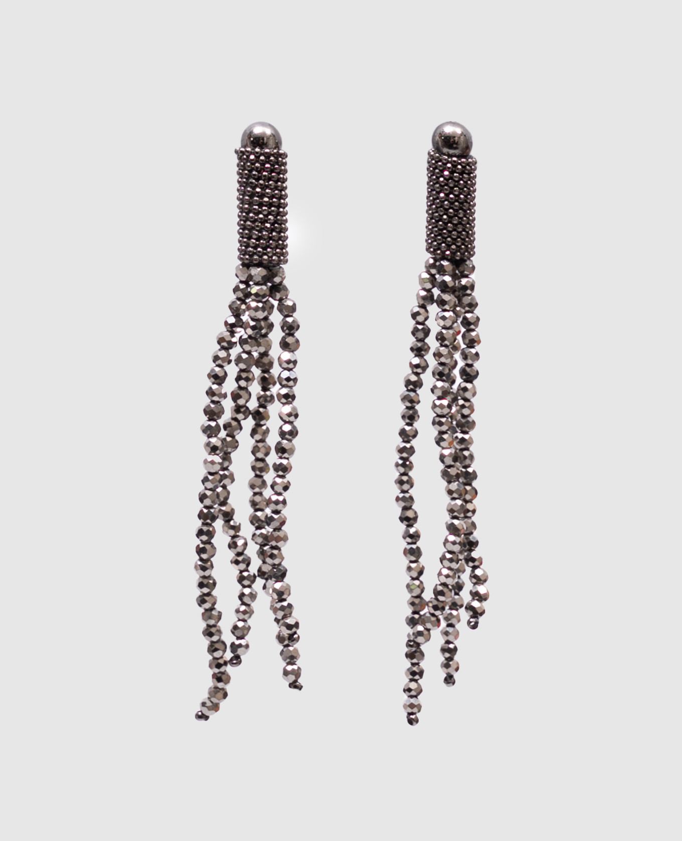 

Gray earrings with a monil chain Peserico, Grey