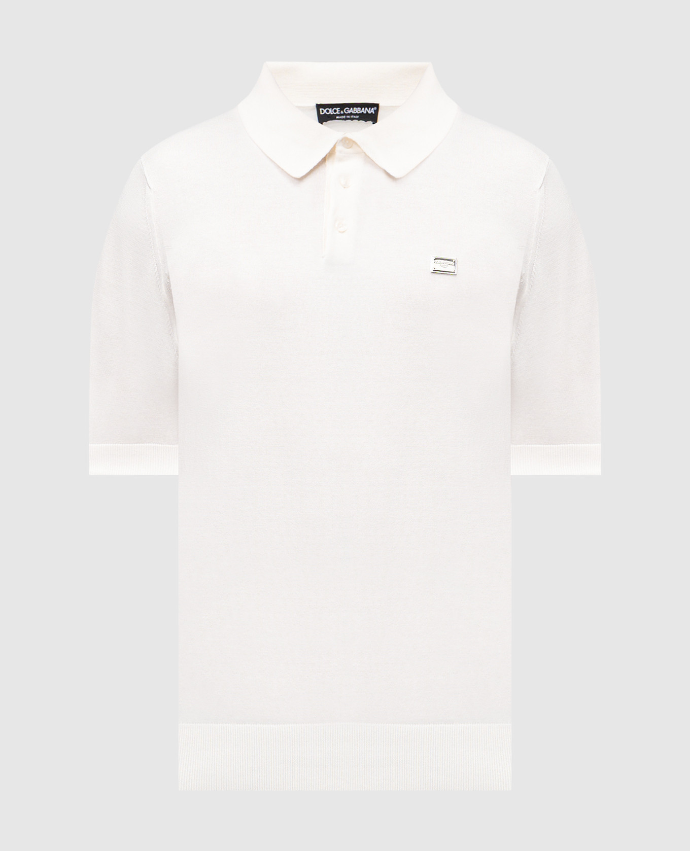 

White polo shirt with logo Dolce&Gabbana, Beige