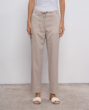 MooRER Gray pants MARBELLA MARBELLANTF
