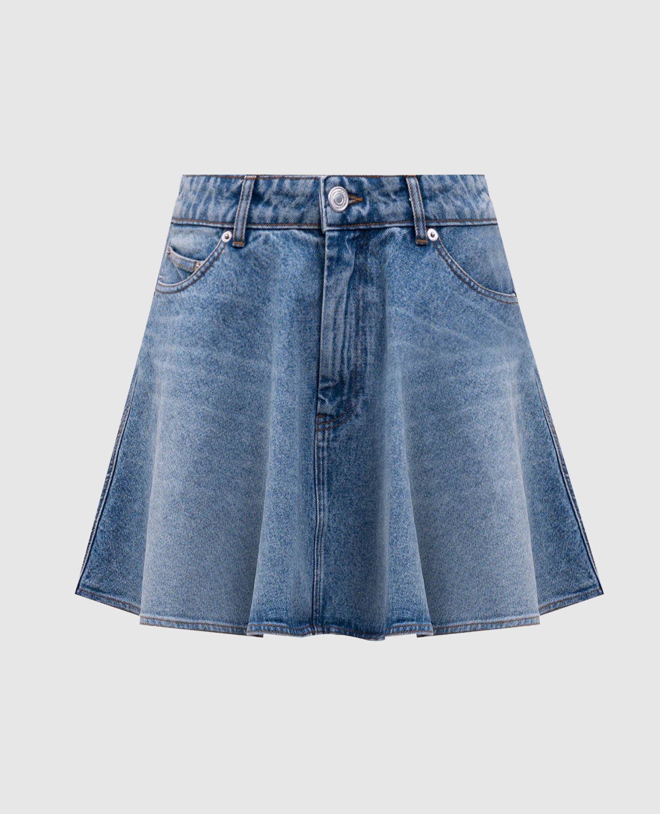 

Blue denim mini skirt with a frayed effect Ami Paris