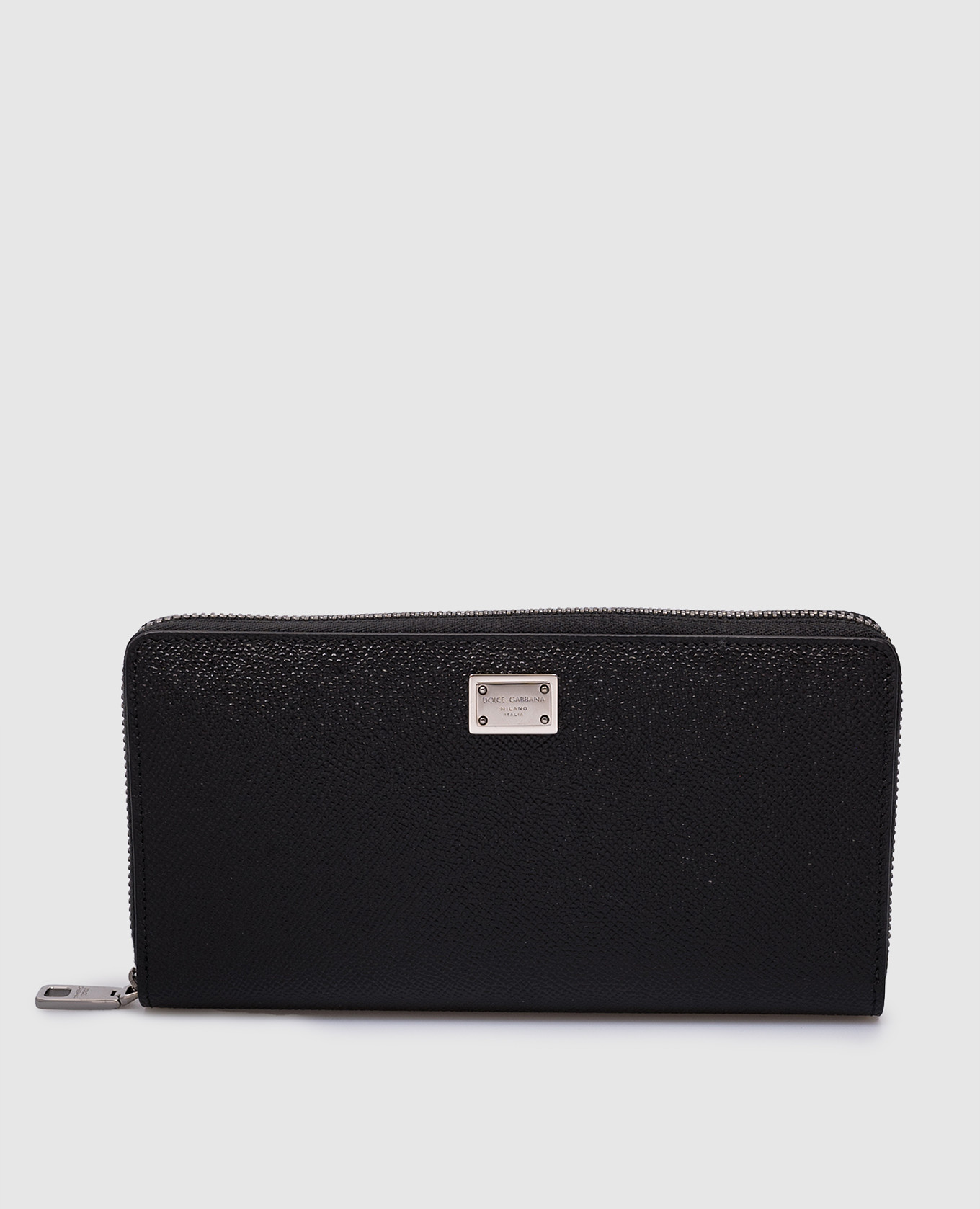 

Black leather wallet with logo patch Dolce&Gabbana