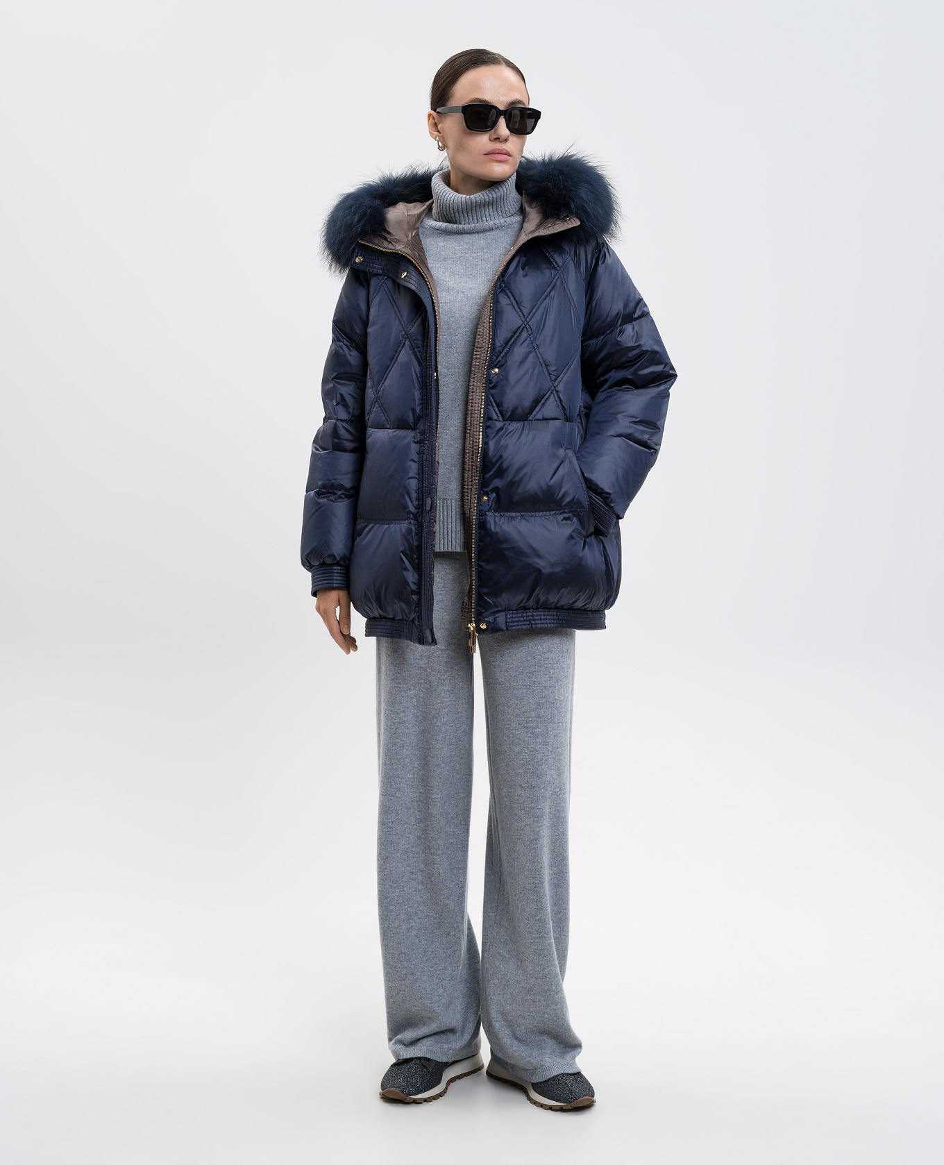 

Grey Malaga cashmere sweater Simonetta Ravizza