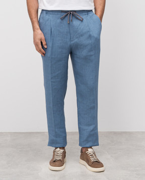 Cashmere&Whiskey Blue linen pants 0255600195