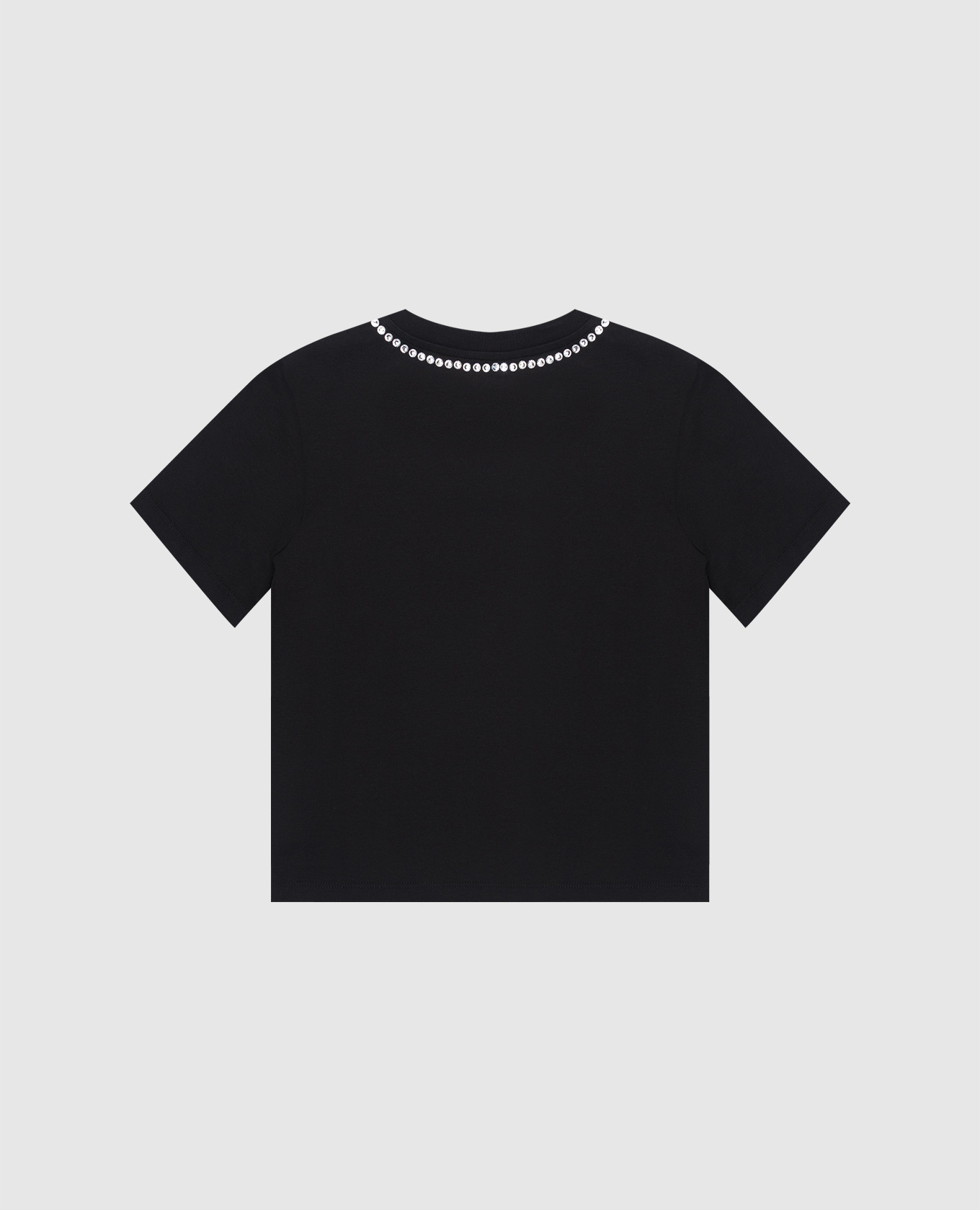 

Children's black t-shirt with a logo with crystals Dolce&Gabbana