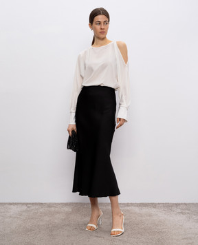 Peserico White silk blouse with a scoop neck E0696307325