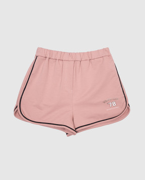 Brunello Cucinelli Children's pink shorts with print BH827E648C