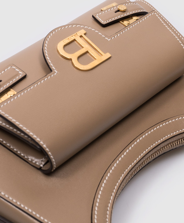 Balmain - B-Buzz Brown Leather Hobo Bag DN1BT904LSLX - shop