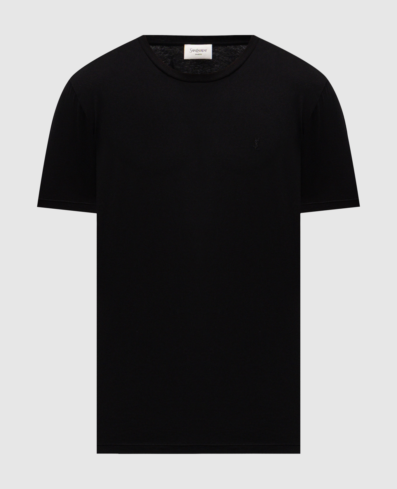 

Black T-shirt with monogram embroidery Saint Laurent