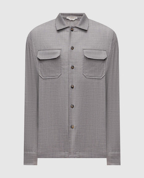 CAPOBIANCO Gray wool shirt 18M501UE00
