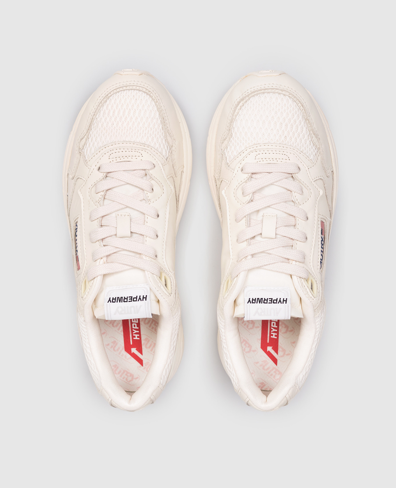 

Beige Hyperway combination sneakers AUTRY