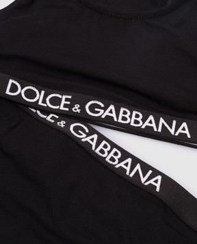 Dolce&Gabbana Children's black top and panties set L5J713FUGNE