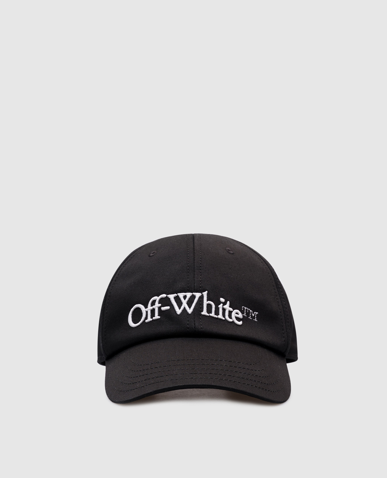 

Black cap with textured logo embroidery Off-White