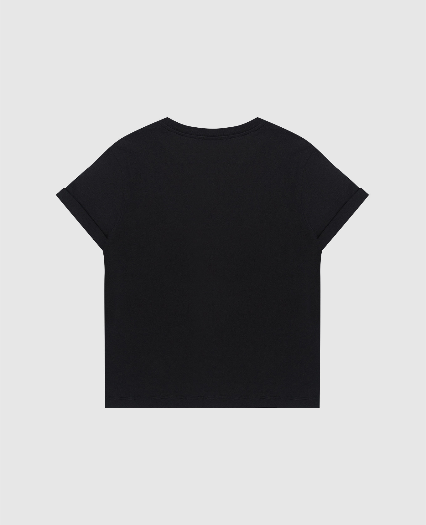 

Children's black t-shirt with an appliqué with beads Dolce&Gabbana