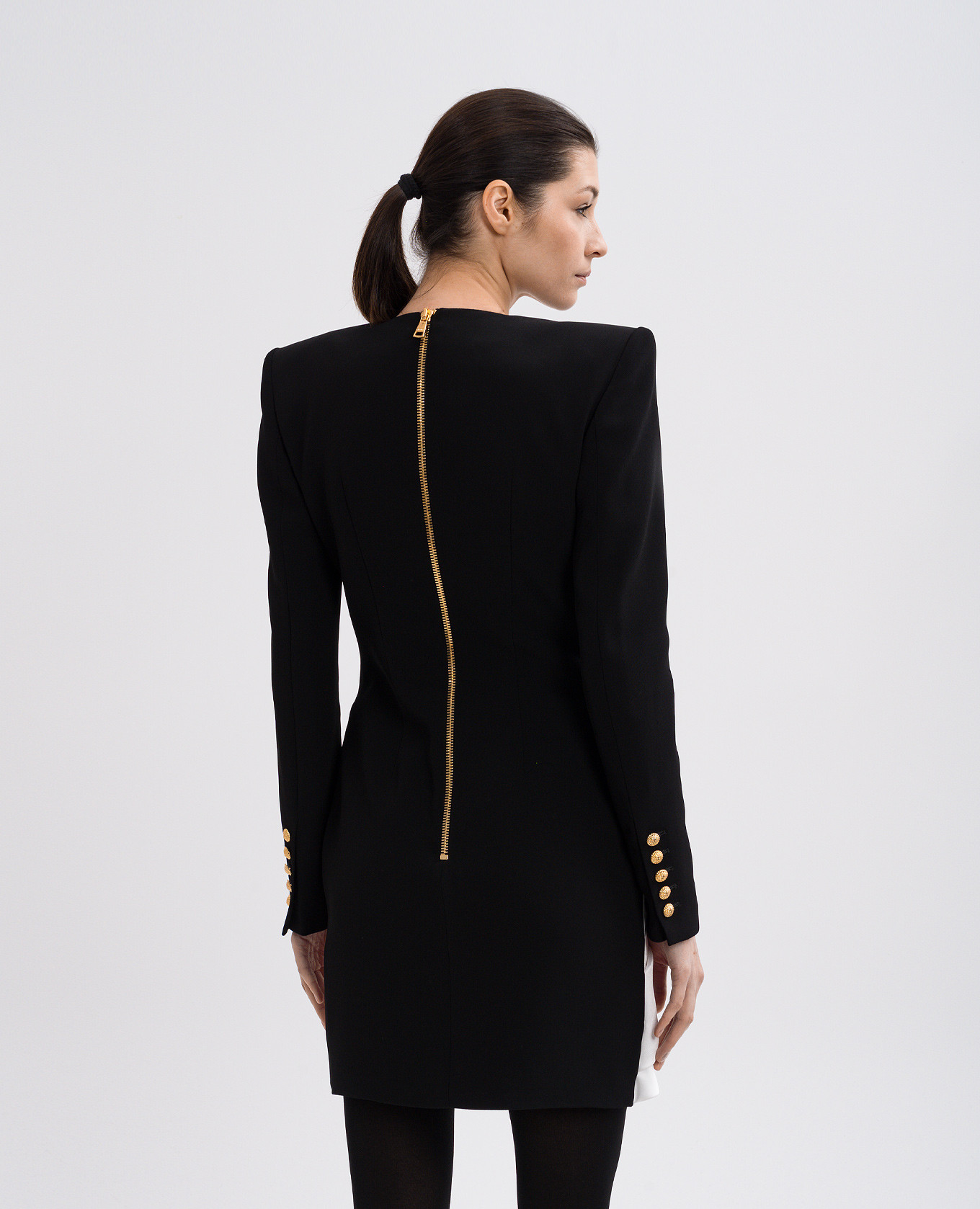Black mini sheath dress Balmain 4
