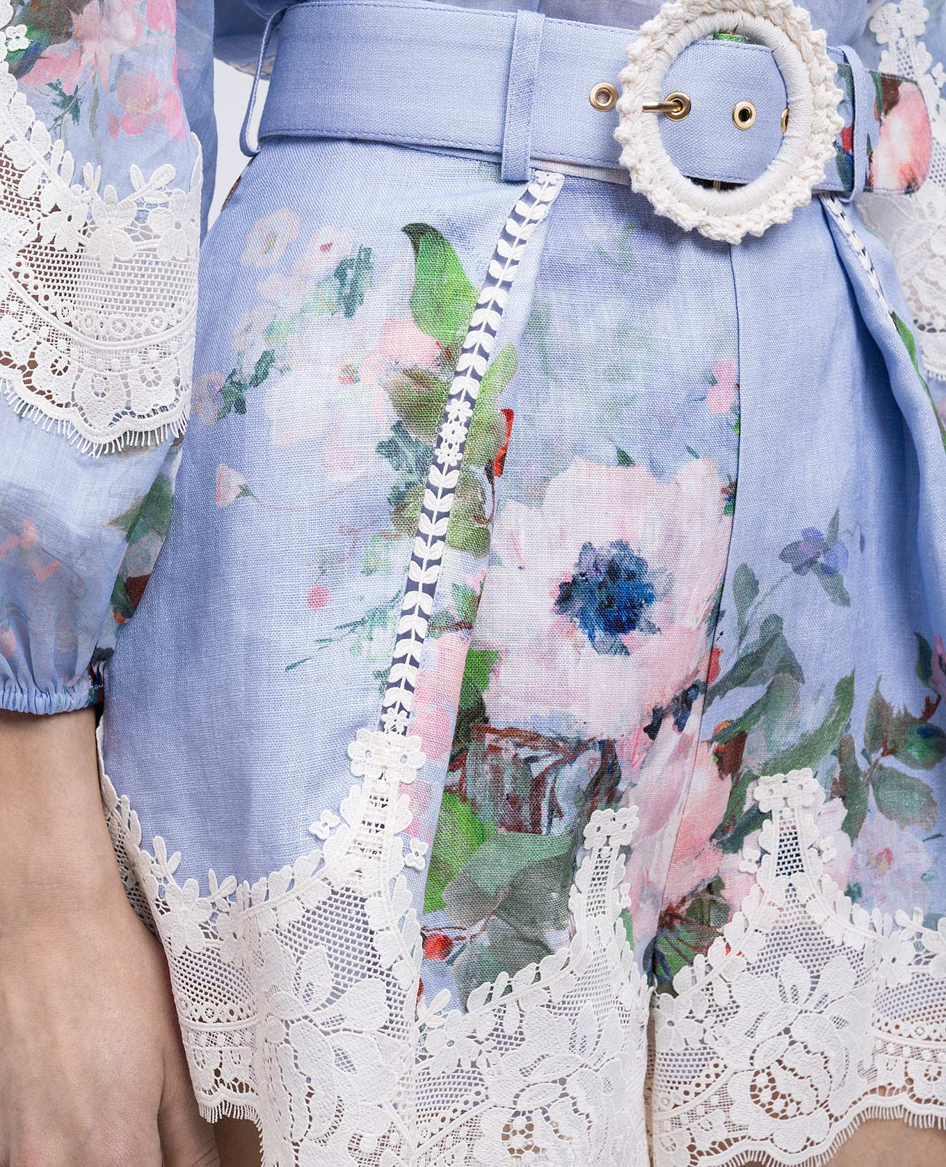 

Everley blue linen shorts Zimmermann, Light blue