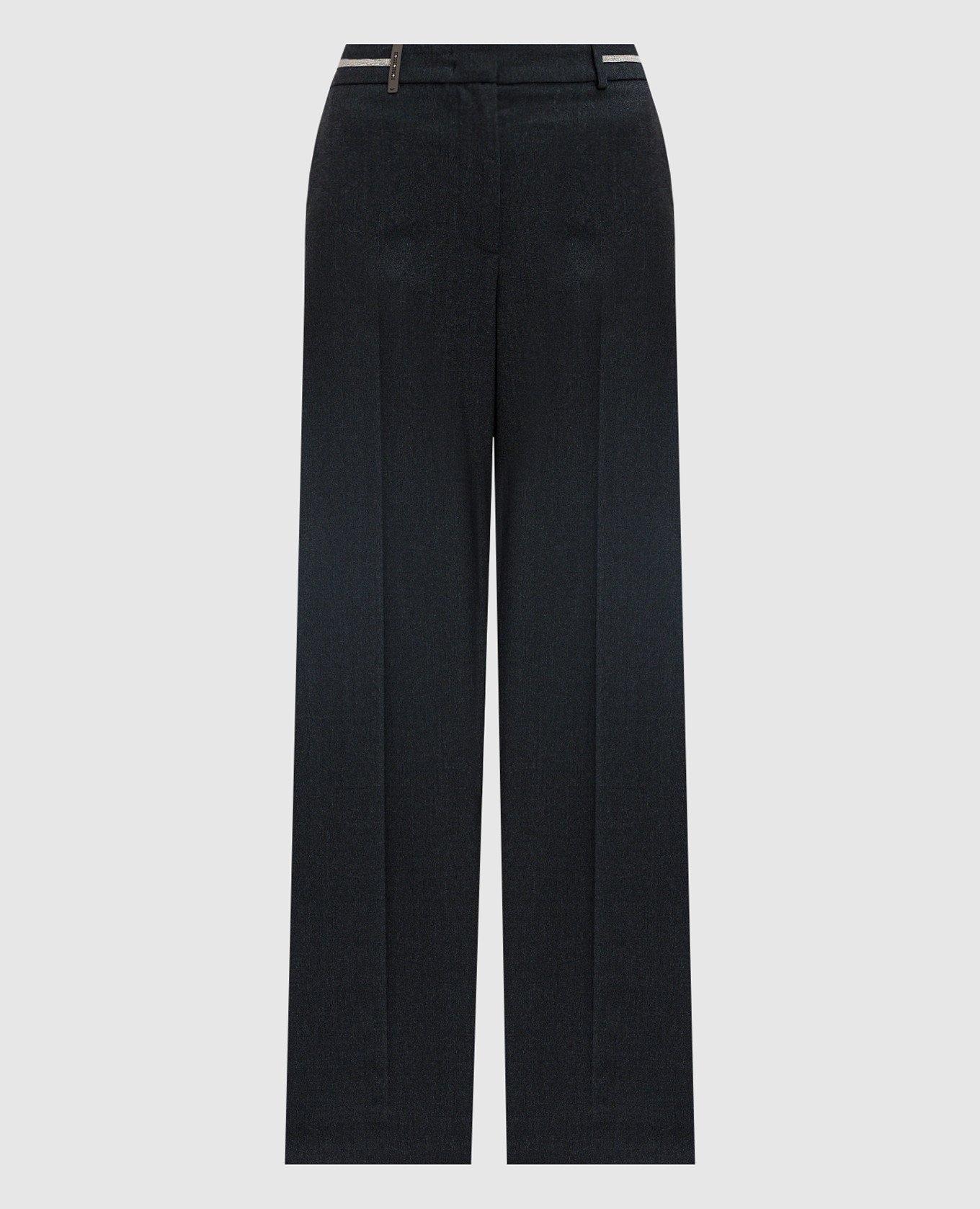 

Gray wool trousers with monil chain Peserico, Grey