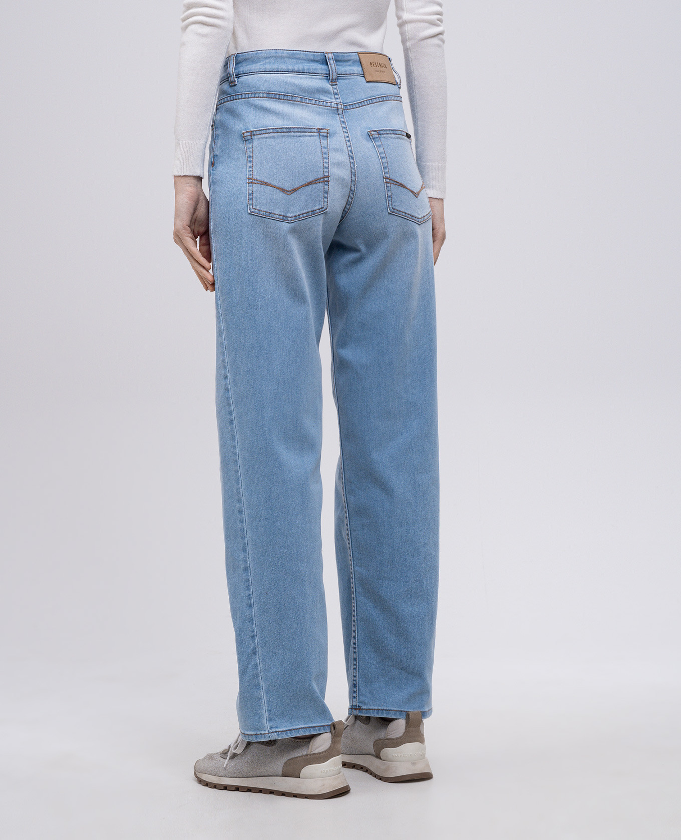 

Blue jeans with a worn effect Peserico, Light blue