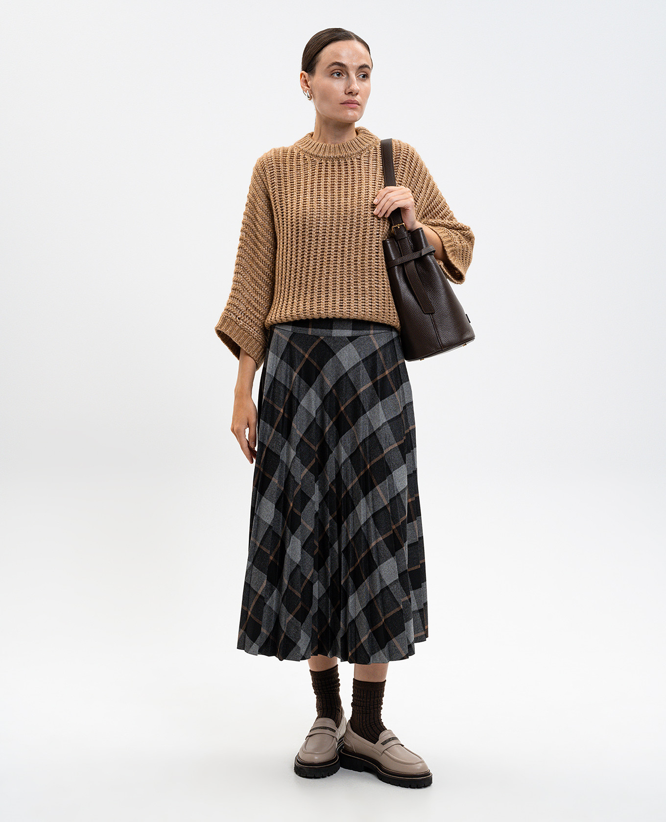 

Brown alpaca wool sweater Peserico