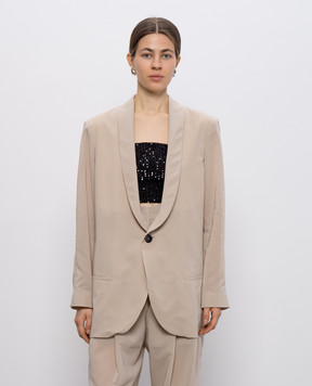Philosophy di Lorenzo Serafini Beige loose-fitting jacket A05062121
