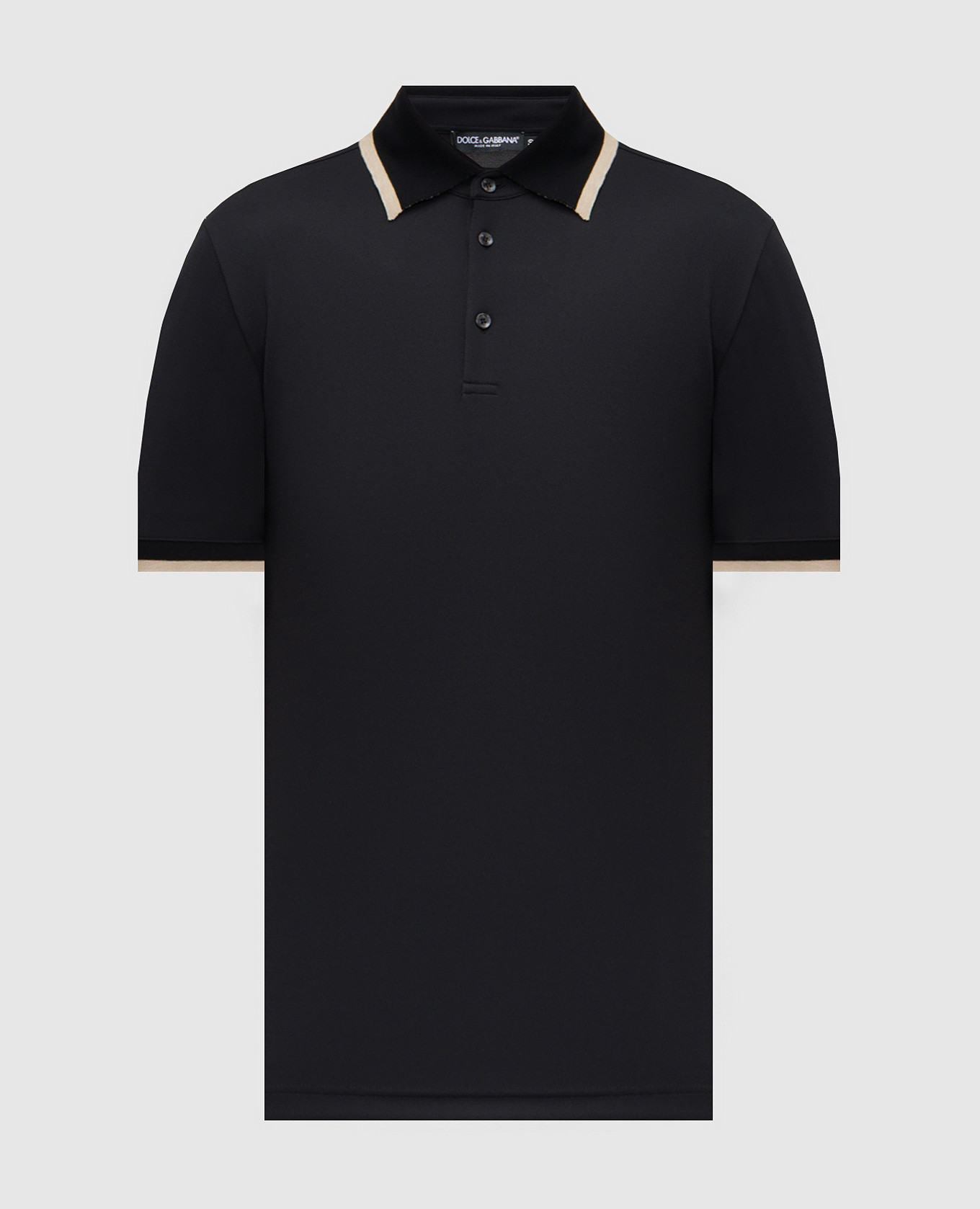 

Black polo shirt with logo patch Dolce&Gabbana