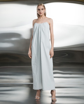 CO Blue linen bustier dress 4167BCLS