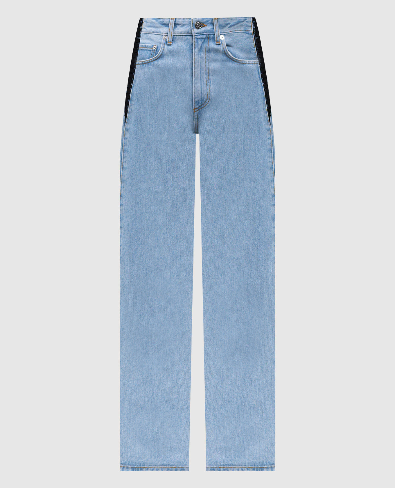 

Blue jeans with laces Thierry Mugler, Light blue