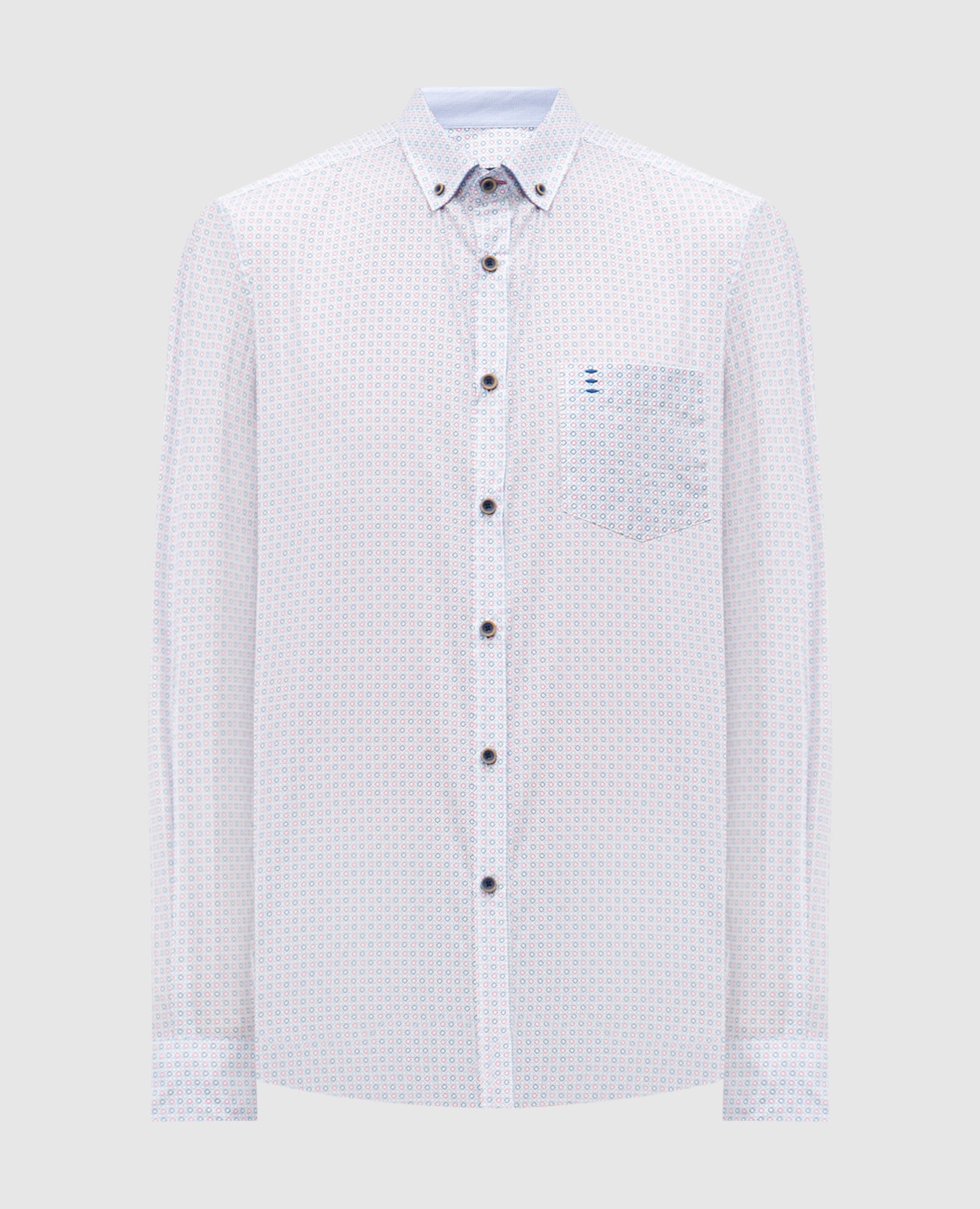 Blue shirt with branded print Florentino